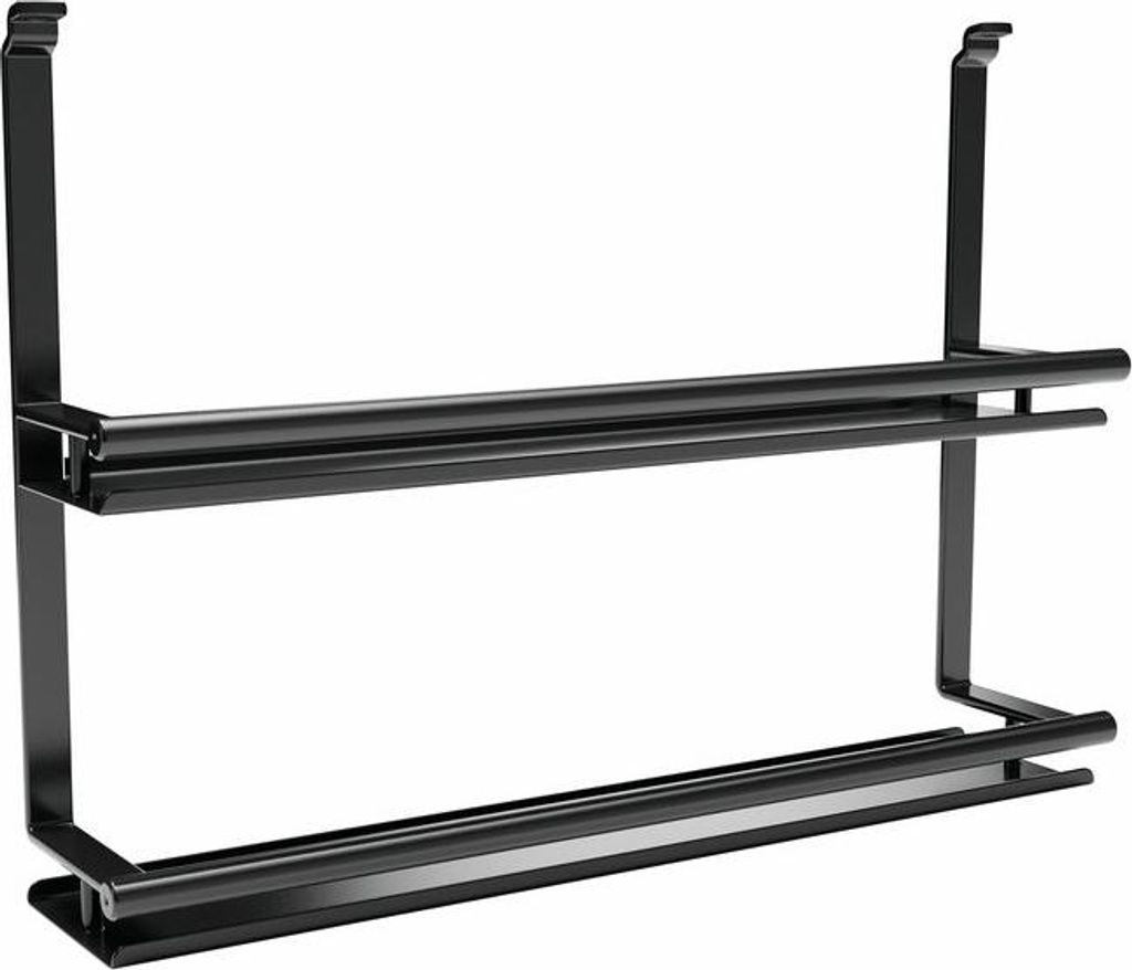Linero Style Gewürzbord 2-etagig, schwarz matt / Relingsystem / Kesseböhmer