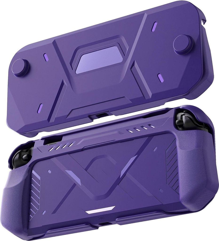 Für Nintendo Switch 2 Robustes TPU Schutzgehäuse im Mecha Design Lila