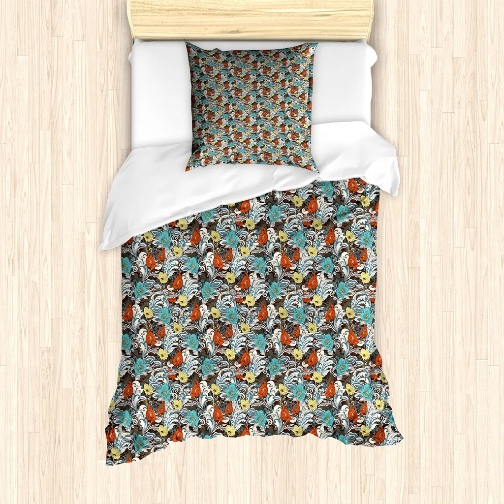 Copripiumino 135x200 Multicolore ABAKUHAUS: Design Floreale e Comfort