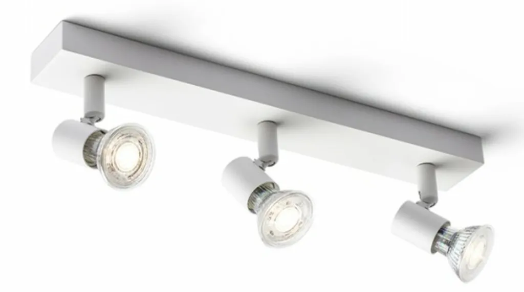 Applique murale triple spots blancs orientables TRICA III culot GU10 230V