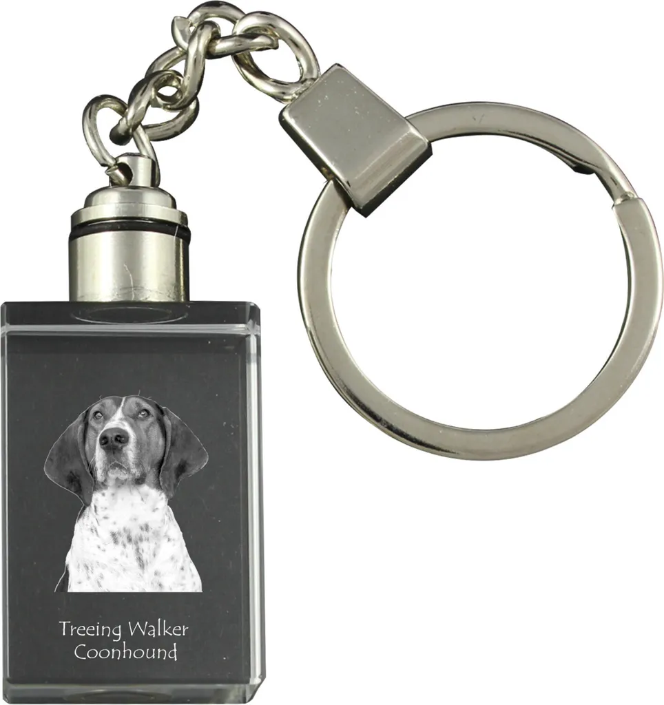 Cristallo Art-Dog Treeing Walker Coonhound Portachiavi LED 3D