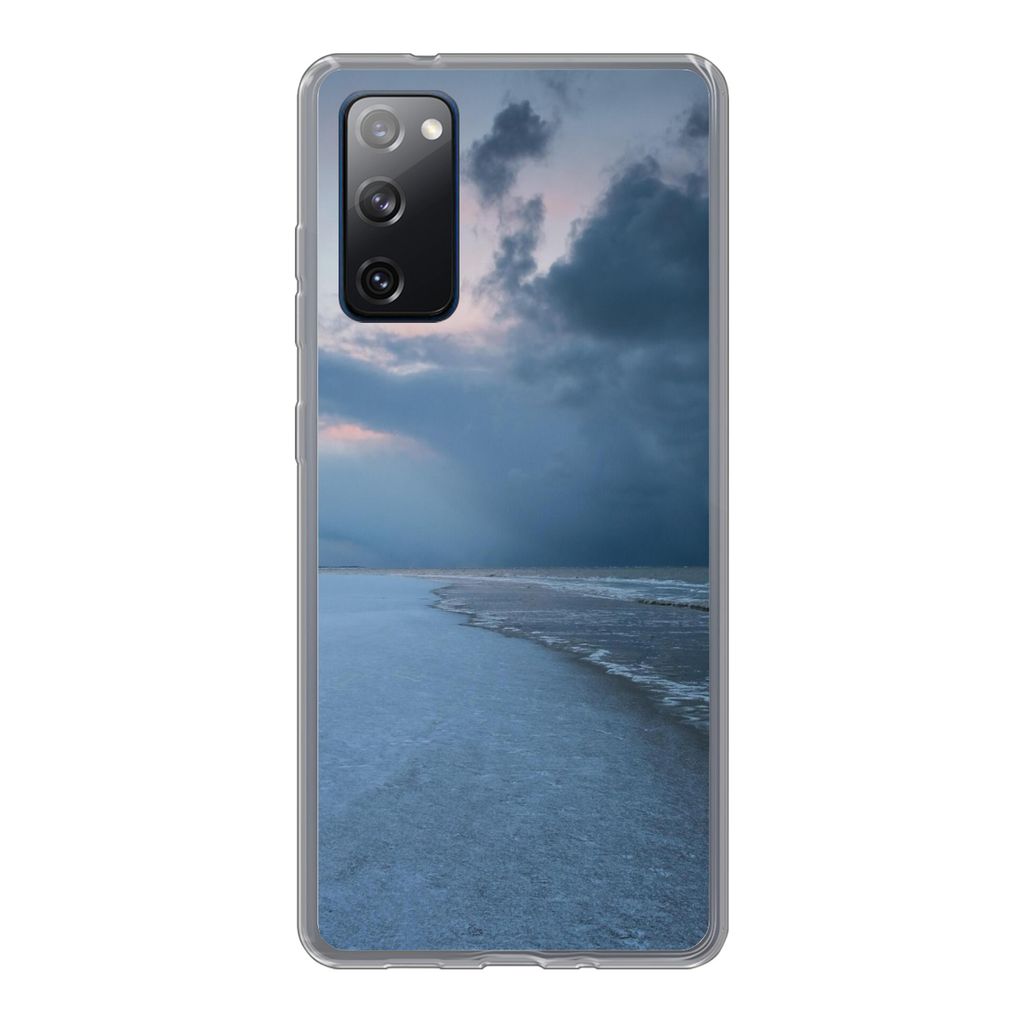 MuchoWow Handyhülle Schutzhülle Hülle für Samsung Galaxy S20 FE Nordsee - Sturm - Wasser Silikon Softcase Handy Hülle - Abdeckung
