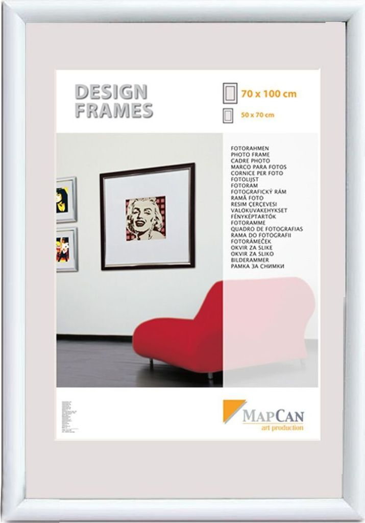 Kunststoff Bilderrahmen Design Frames weiß, 50 x 70 cm
