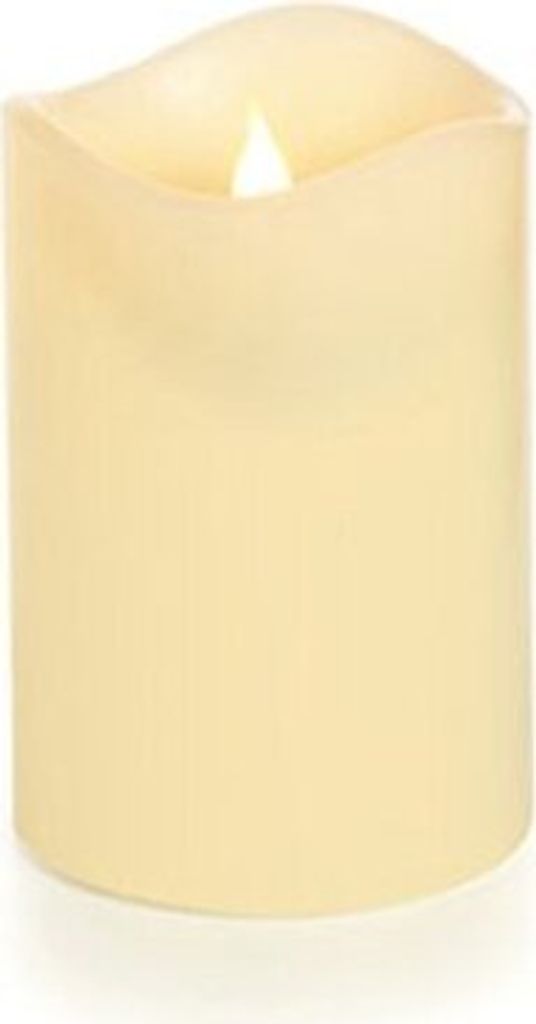 SmartFlame LED Kerze Echtwachs 5x10 cm Votive elfenbein fernbedienbar glatt