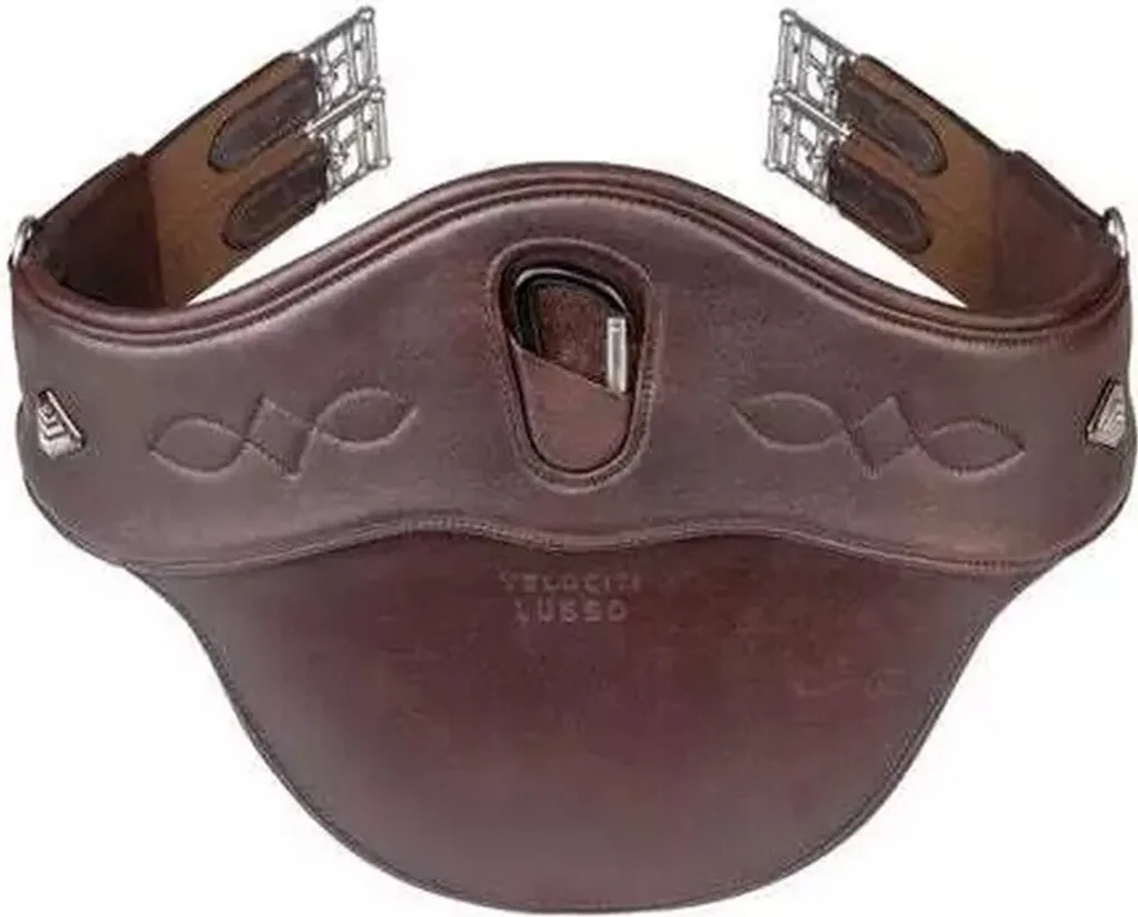 Ceinture cuir Lusso ER1524 Velociti à crampons marron 116,84 cm