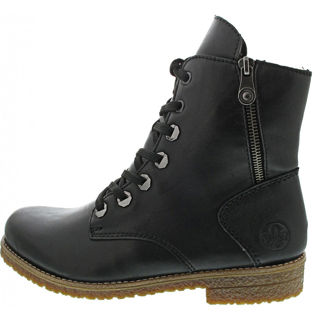 Rieker Damen Schnürstiefel in Schwarz, Größe 40