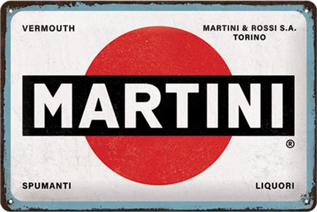 Nostalgic-Art - Plechový tanier 20 x 30 cm - Martini - Logo Obrázok produktu 