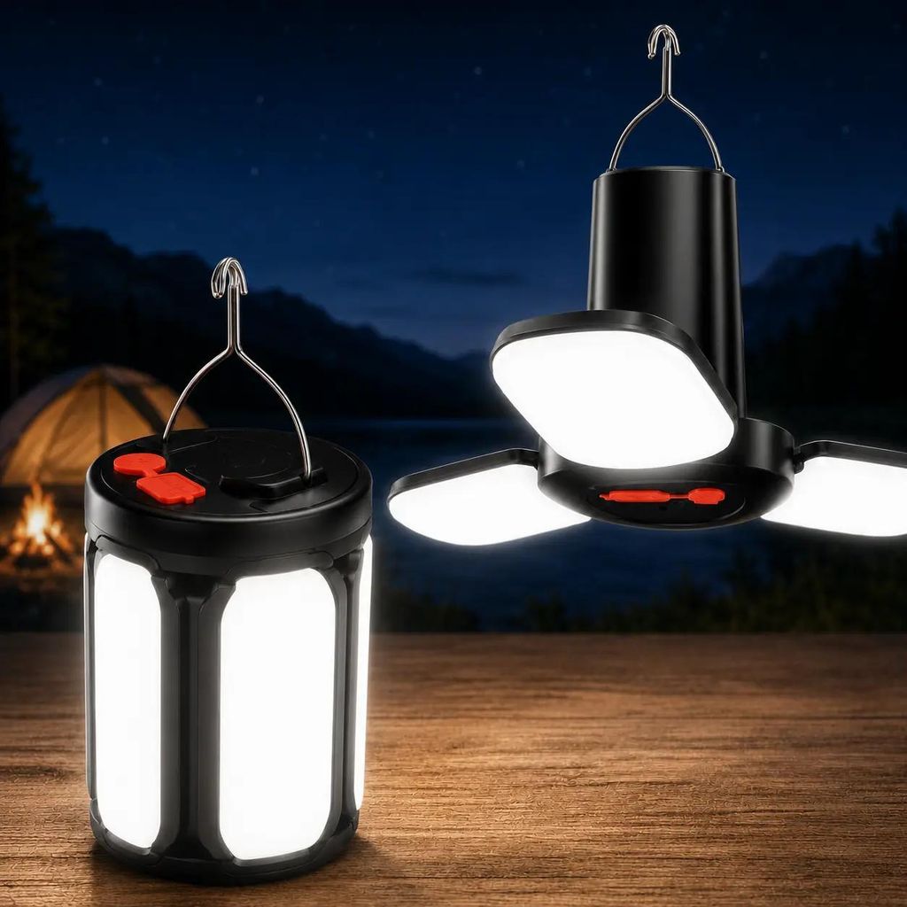 3-in-1 LED Campinglampe Notfalllampe Tischlampe USB Produktbild 