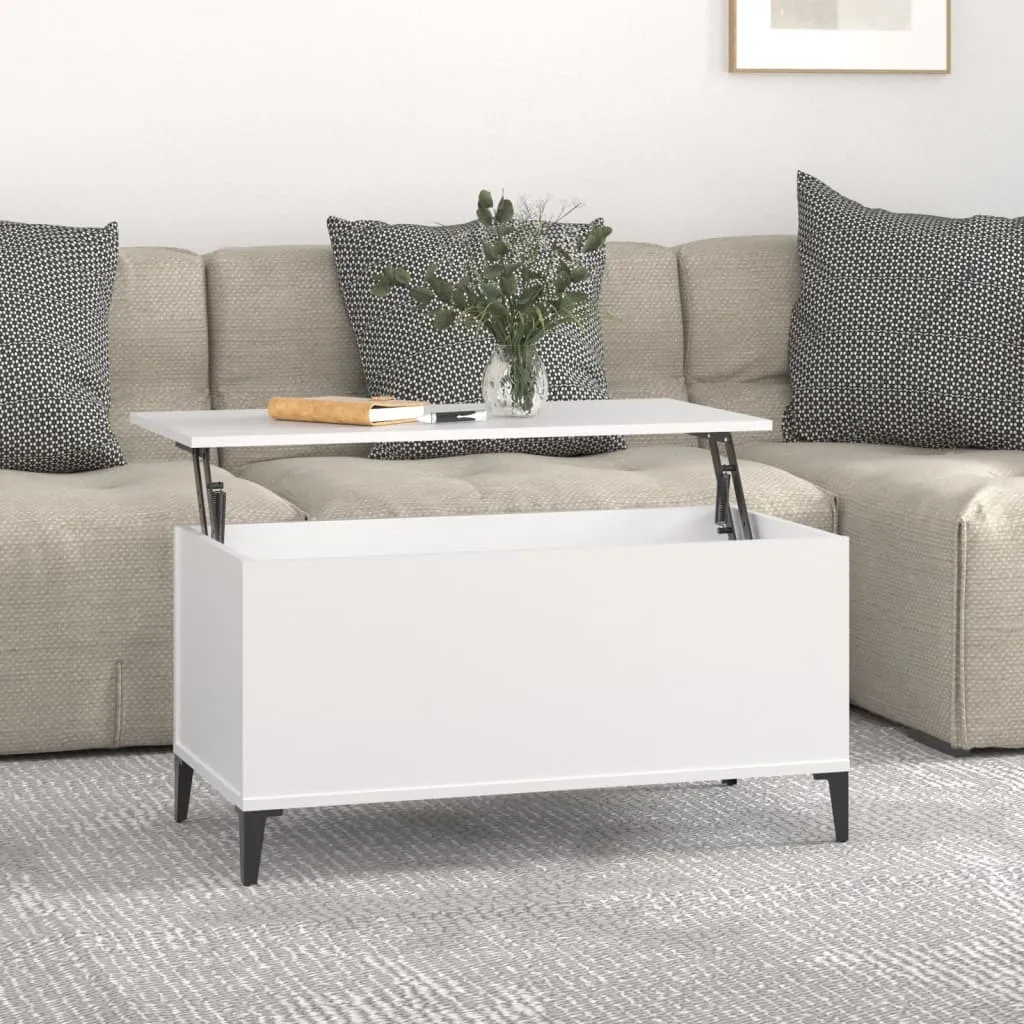 Tavolino Bianco da Salotto vidaXL - Il Cuore Alzabile del tuo Living - 2