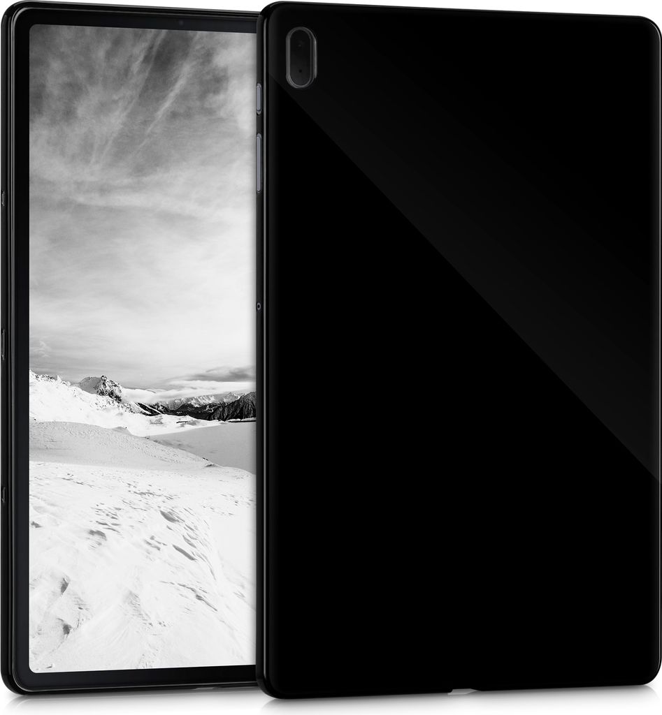kwmobile Schutzhülle kompatibel mit Samsung Galaxy Tab S7 FE - Hülle Silikon - Tablet Cover Case Schwarz