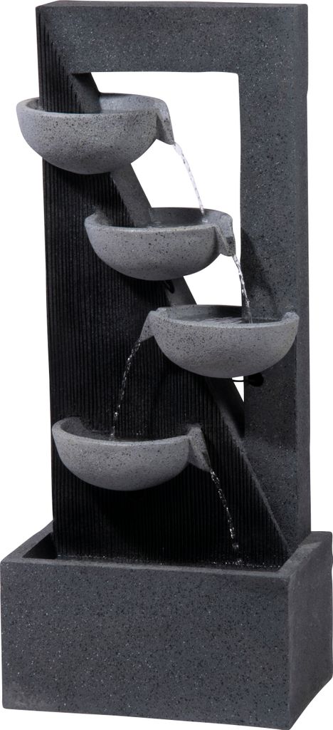 dobar Großer Design-Gartenbrunnen mit Pumpe und LEDŽs, Produktbild