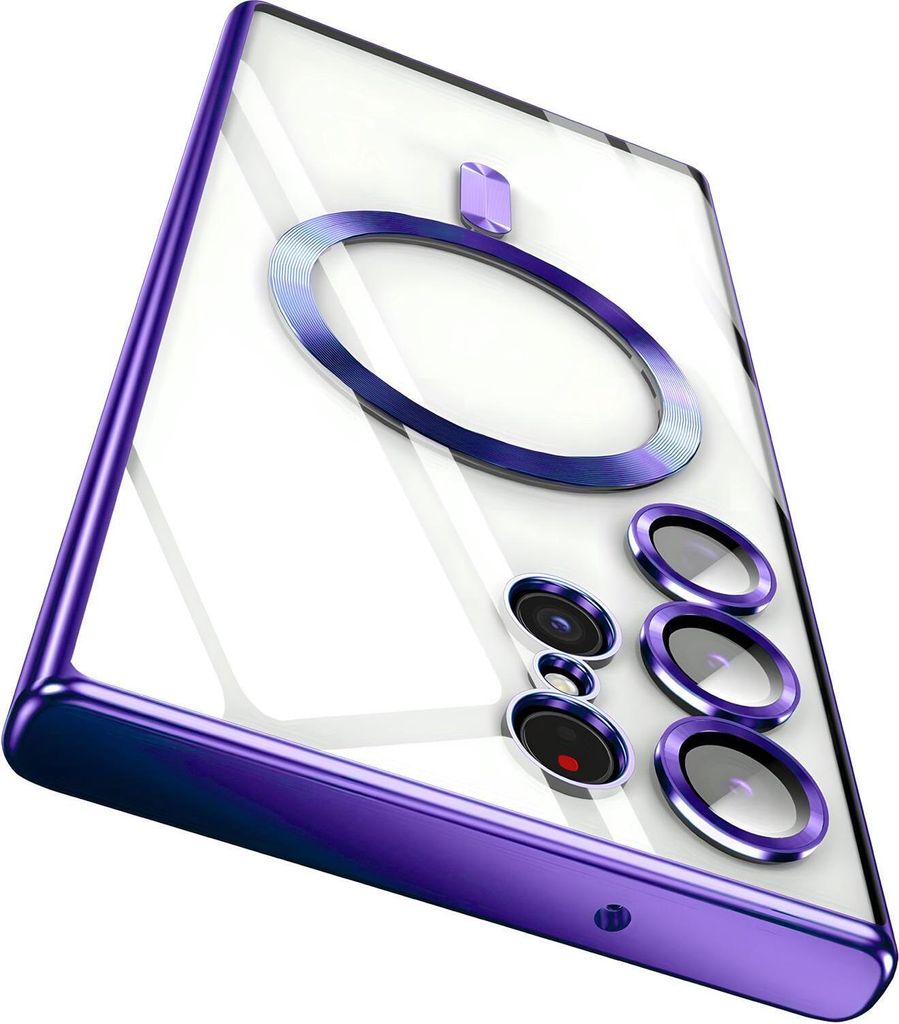 Magssafe Handy Hülle für Samsung Galaxy S23 Ultra Schutzhülle mit Integriertem Kameraschutz Handyhülle Bumper Cover Case