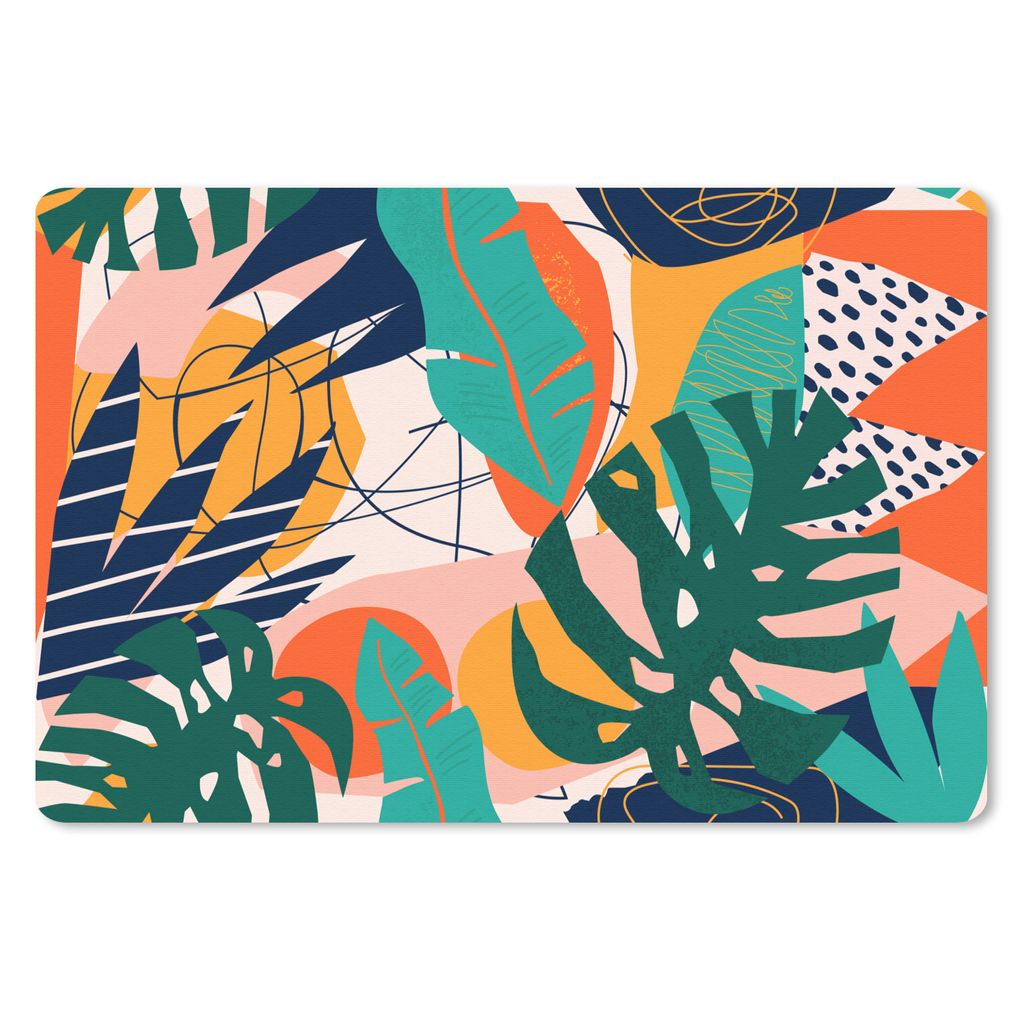 MuchoWow Schreibtischunterlage Dschungel - Formen - Farben - Jungen - Mädchen - Kinder 60x40 cm - XXL Mauspad - Großes Mauspad