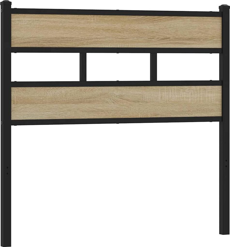 vidaXL Ersatz-Kopfteil Sonoma-Eiche 90 cm Eisen und Holzwerkstoff