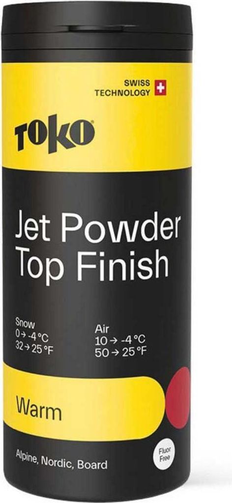 TOKO Jet Powder Top Finish Warm 30g 0° bis -4° Rennwachs gelb 30 g