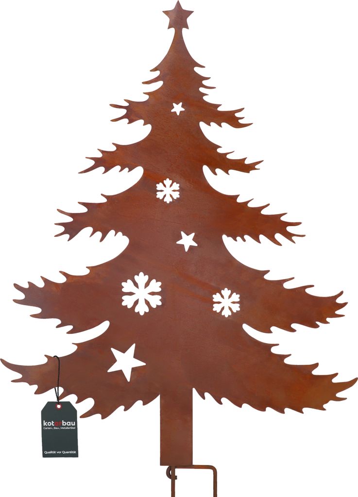 KOTARBAU® Gartendekoration Rostfiguren 85cm Tannenbaum Produktbild 