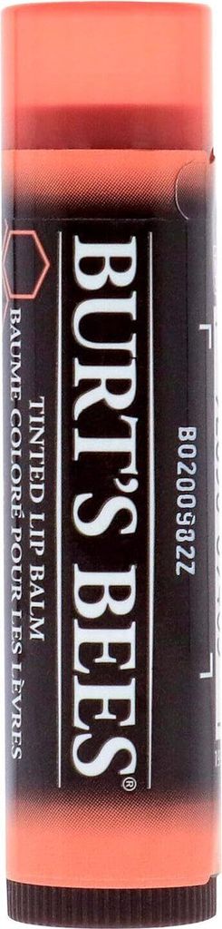 Burt ́s Bees Tinted Lip Balm Zinnia - gefärbter Lippenpflegestift, in neutralem Farbton, sehr dezent, Lippenbalsam, Pflege, natürliche Inhaltsstoffe