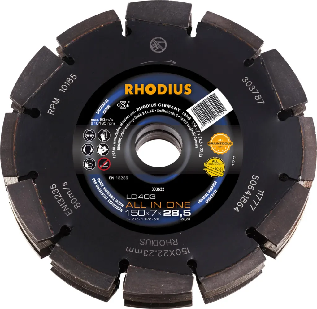 Disque diamant 150 mm pour découper le béton sur chantier avec précision