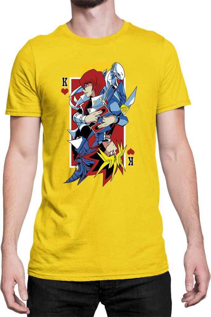 Herren T-Shirt Japan Manga Anime Comics Yu Gi 018, Man L / Gelb