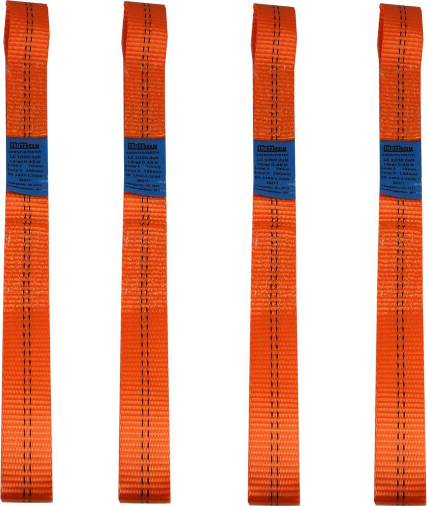 4 Gurtschlaufen Doppelschlaufe Spanngurt für Motorrad Motorradspanngurt ORANGE