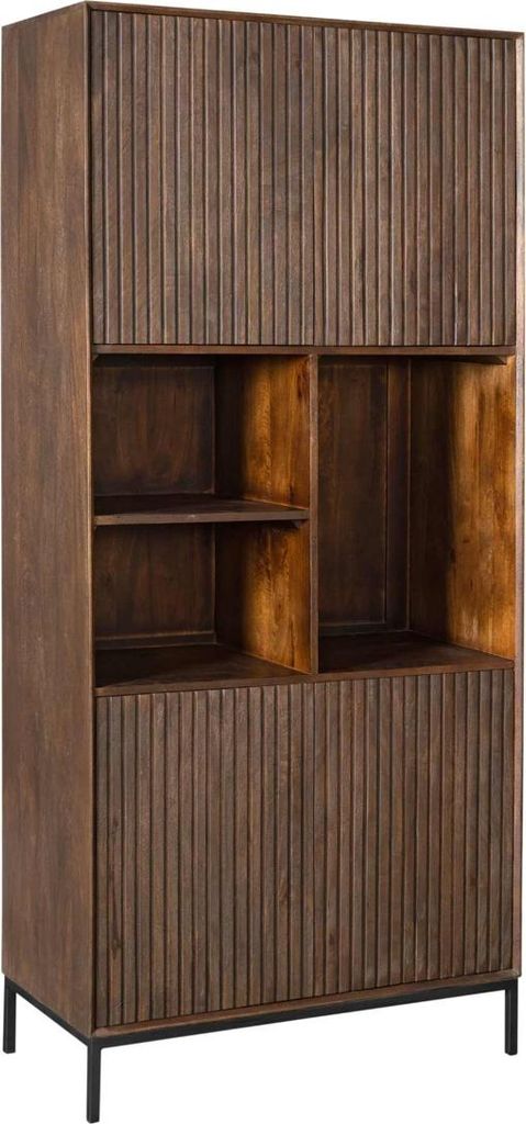 Dimora Boxschrank Mangoholz Braun 90×45 / 135×45, Masse:90 cm X 45 cm