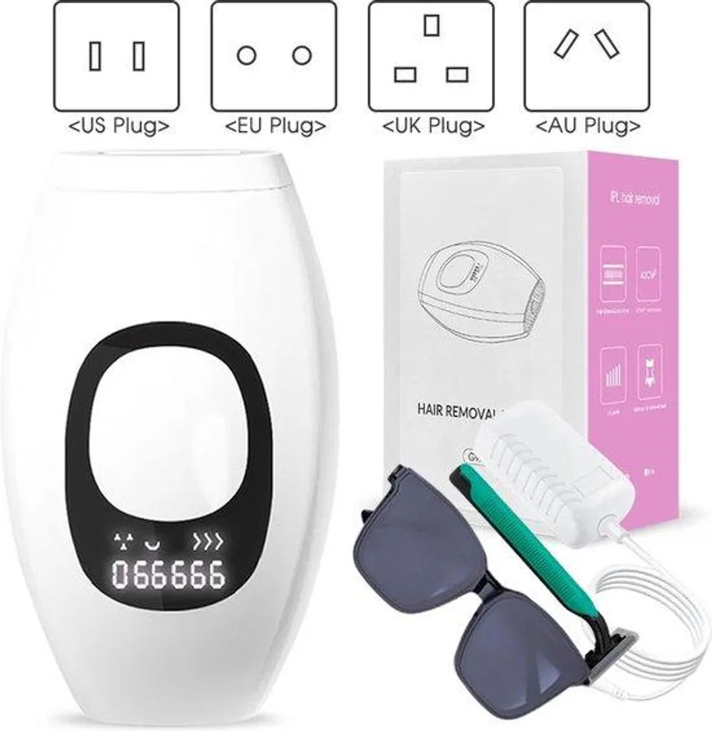 Épilateur laser T&L Store® Blanc - Épilation IPL à domicile indolore