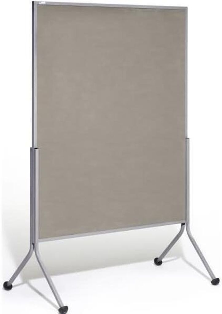 Rocada Mobile Pinn- und Stellwand "Mediator", grau, 120 x 150 cm