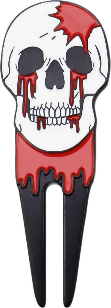 Totenkopf Golf Divot Reparaturwerkzeug, Zinklegierung, magnetischer Ballmarkerhalter, Metall, grünes Gabelwerkzeug, Golfzubehör, Männer und Frau...