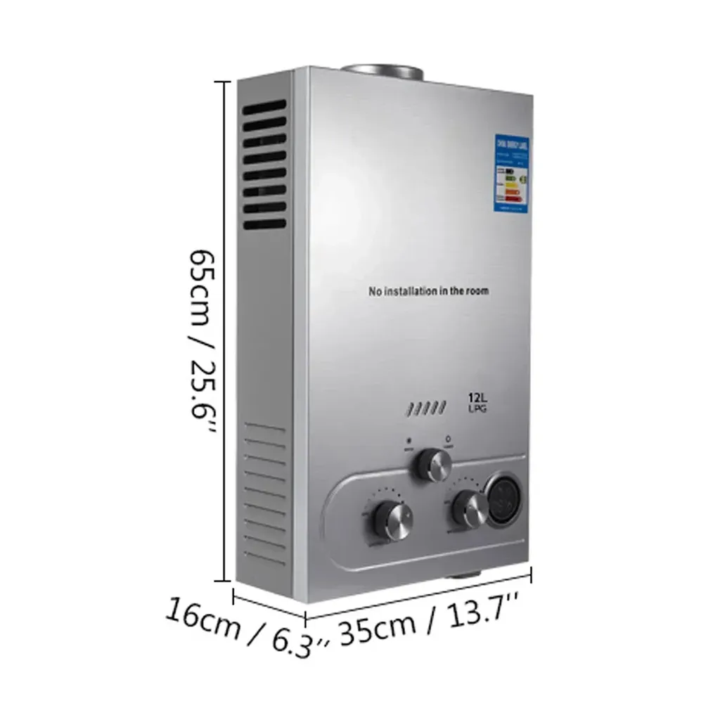 Chauffe-eau propane 12L débit rapide et contrôle de température - 2