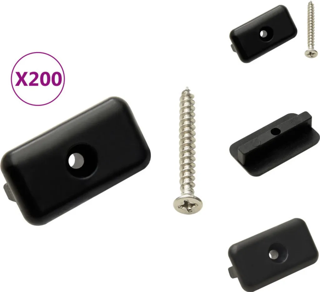 Clips de terrasse vidaXL : fixations anti-rouille pour sols extérieurs