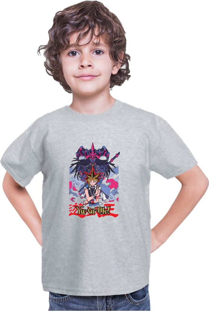 Kinder T-Shirt Japan Anime Manga Yu Gi Oh, 5-6 Jahr - 116 / Grau