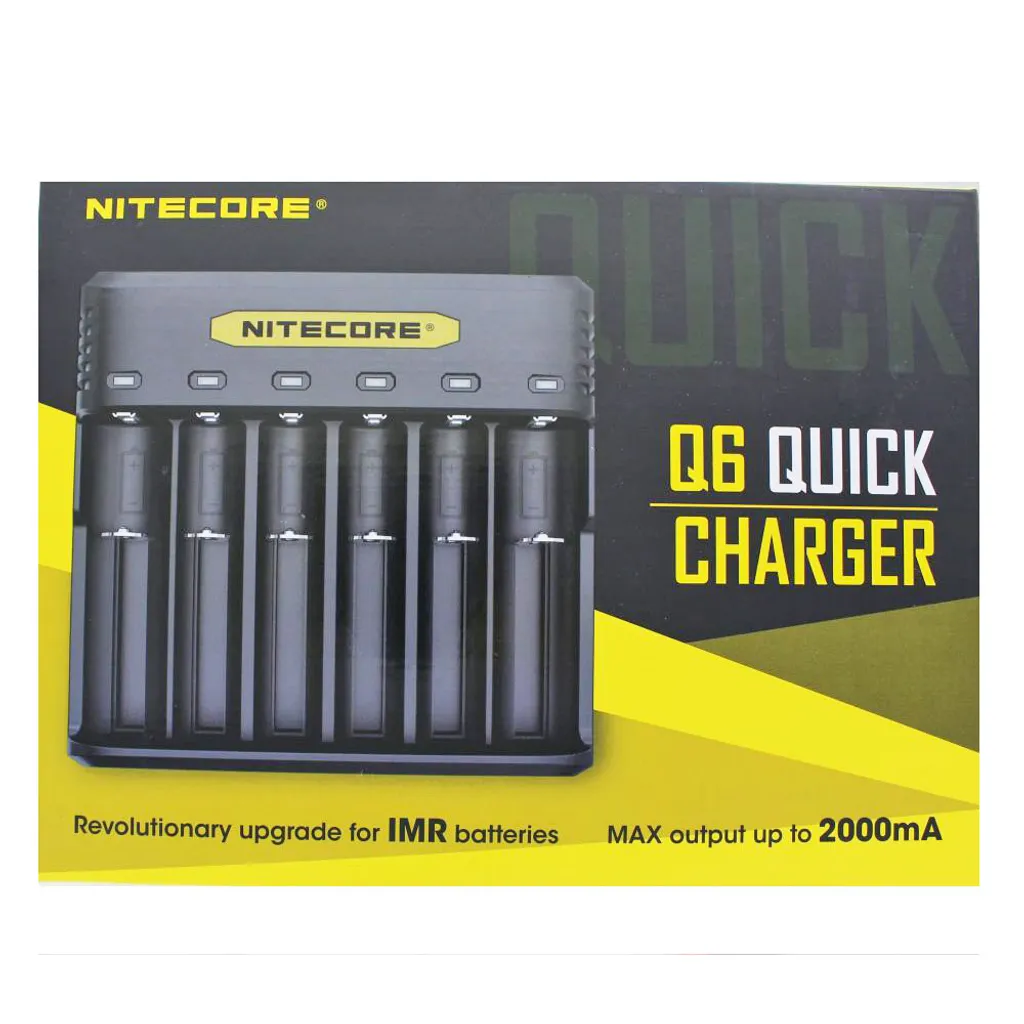 Chargeur d'Accus Intelligent Nitecore Q6 Multi-Slots pour Li-ion