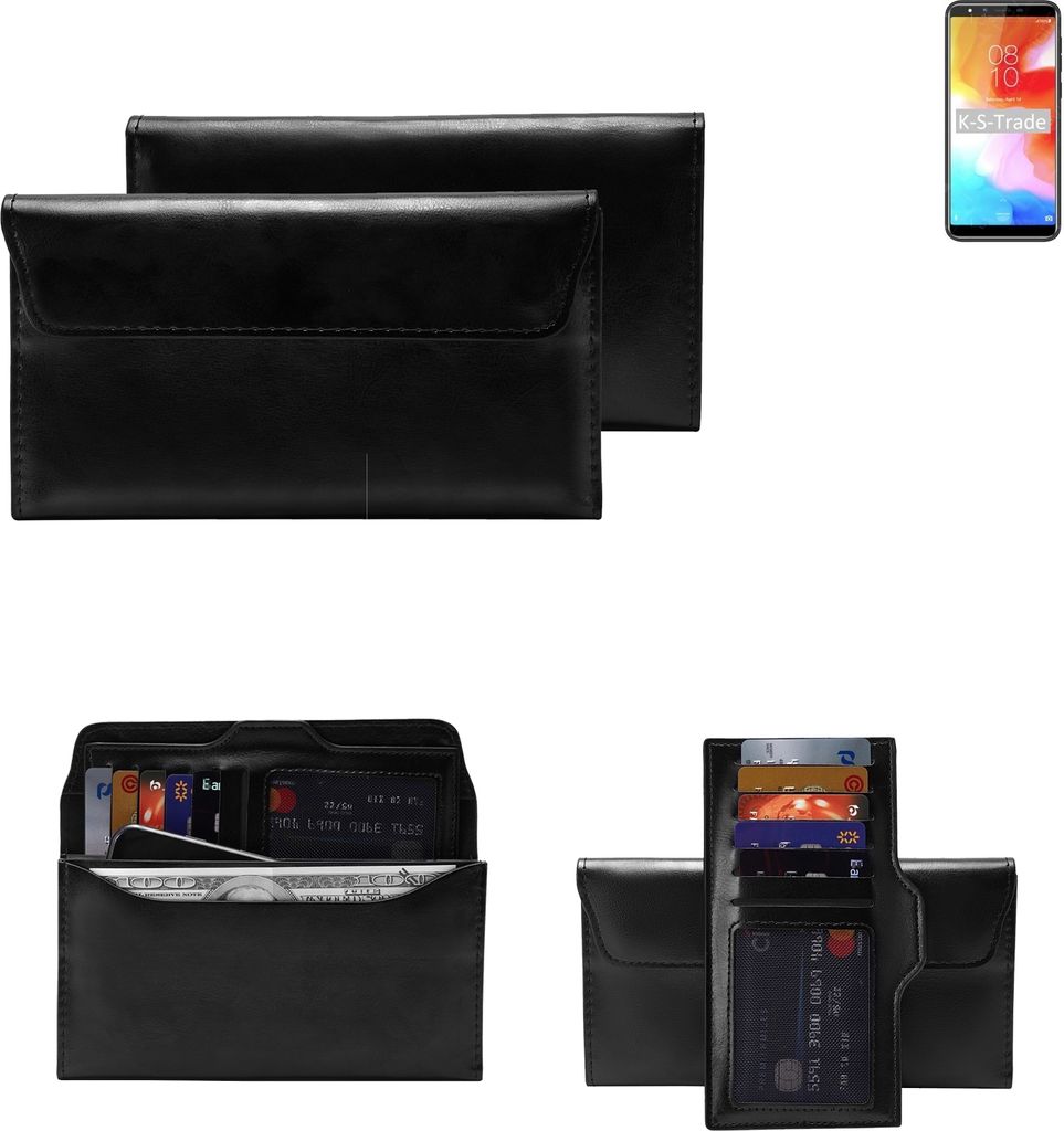 K-S-Trade Handy Hülle kompatibel mit HomTom H5 Schutz Hülle Tasche Schutz Case Handytasche Kunstleder schwarz, 1x