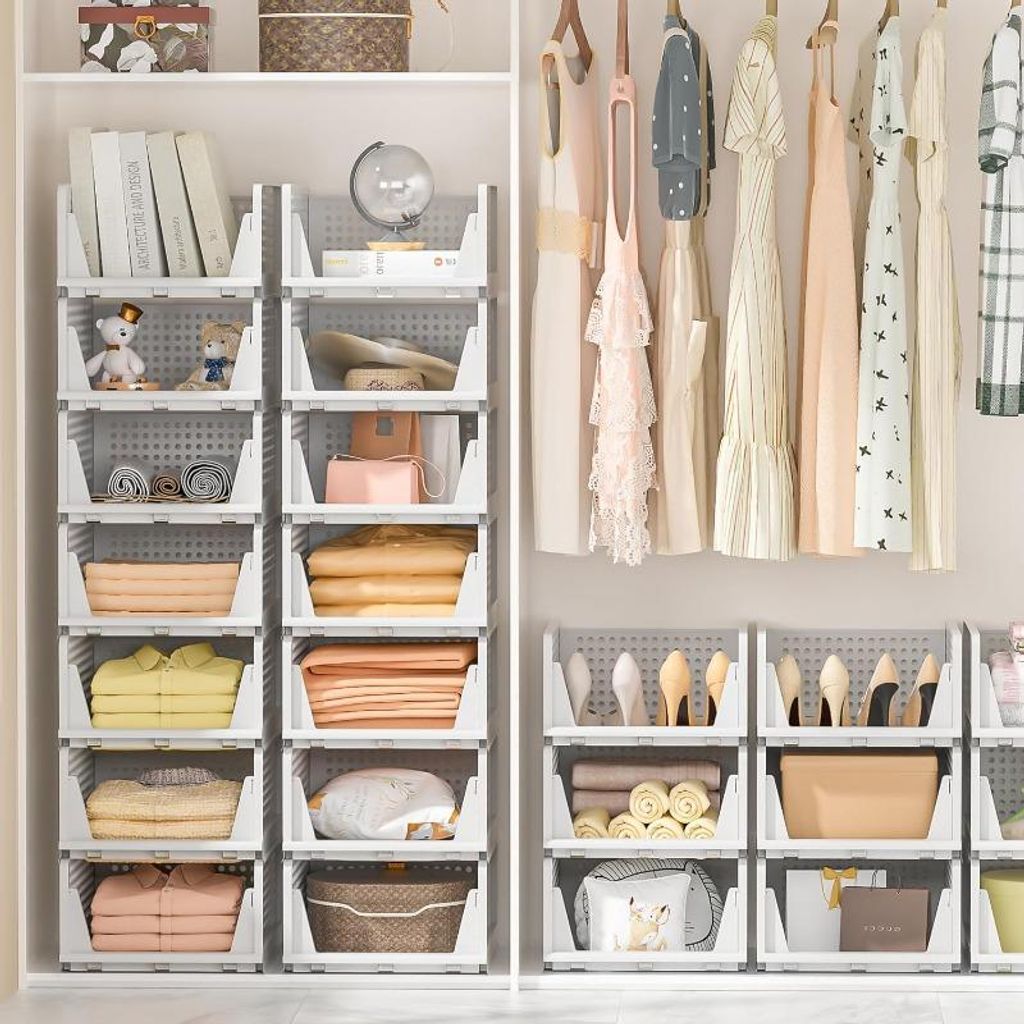 4er Set Schubladenbox, Stapelbare Kleiderschrank