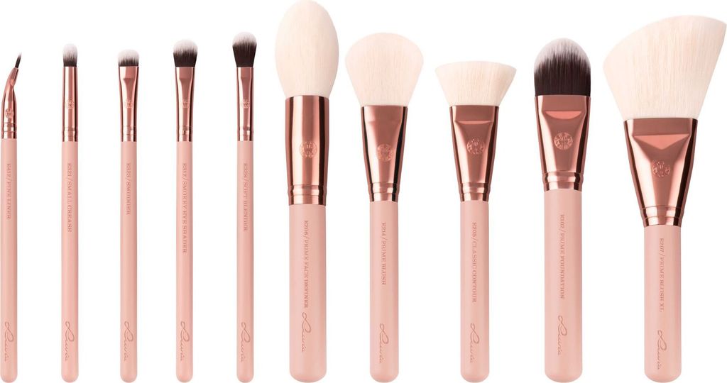 10-tlg. Set: Make-Up Pinsel 'Expansion Set' in Rosé Golden Vintage - Vegan