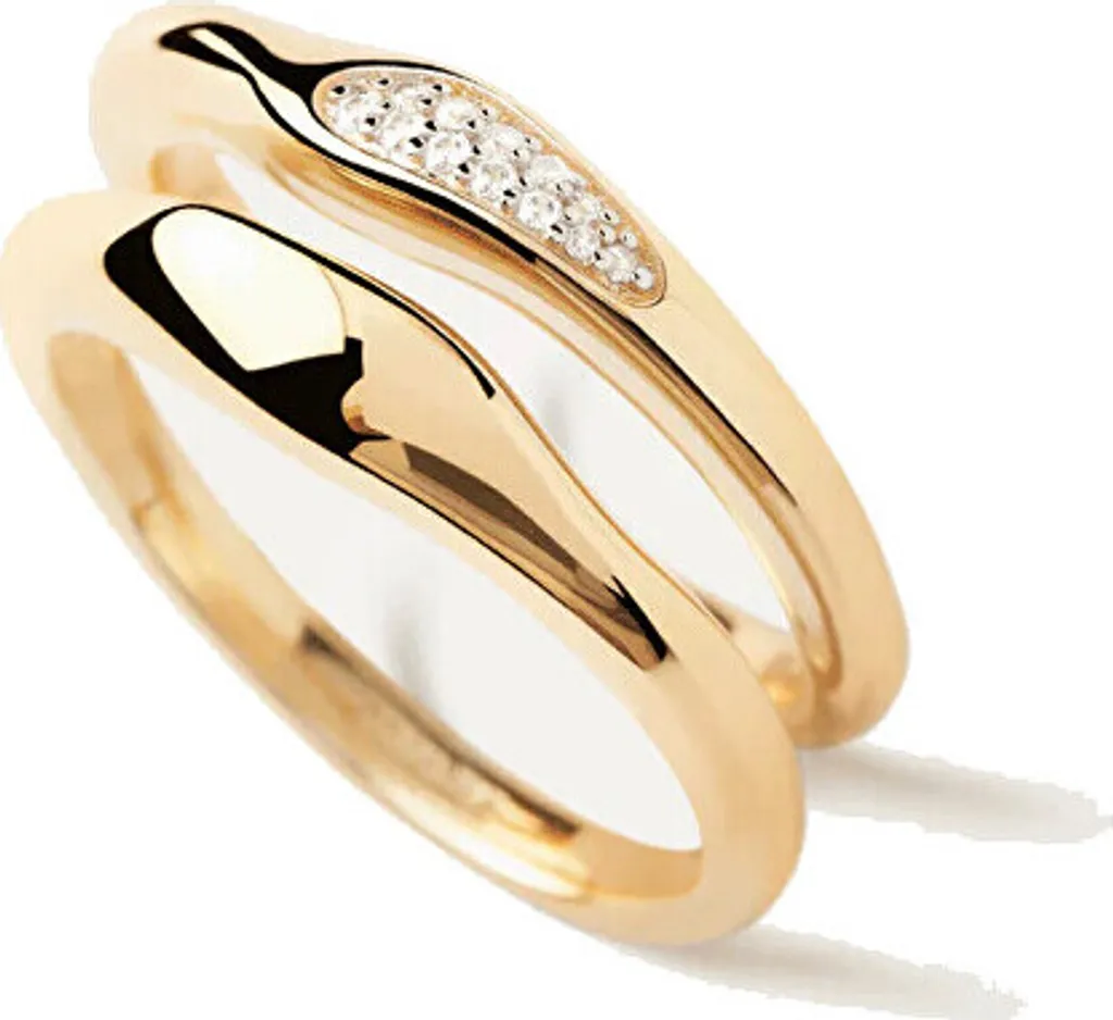 Set Anelli Onda Essentials AN01-C21 Oro 18K | Gioielleria PDPAOLA Online