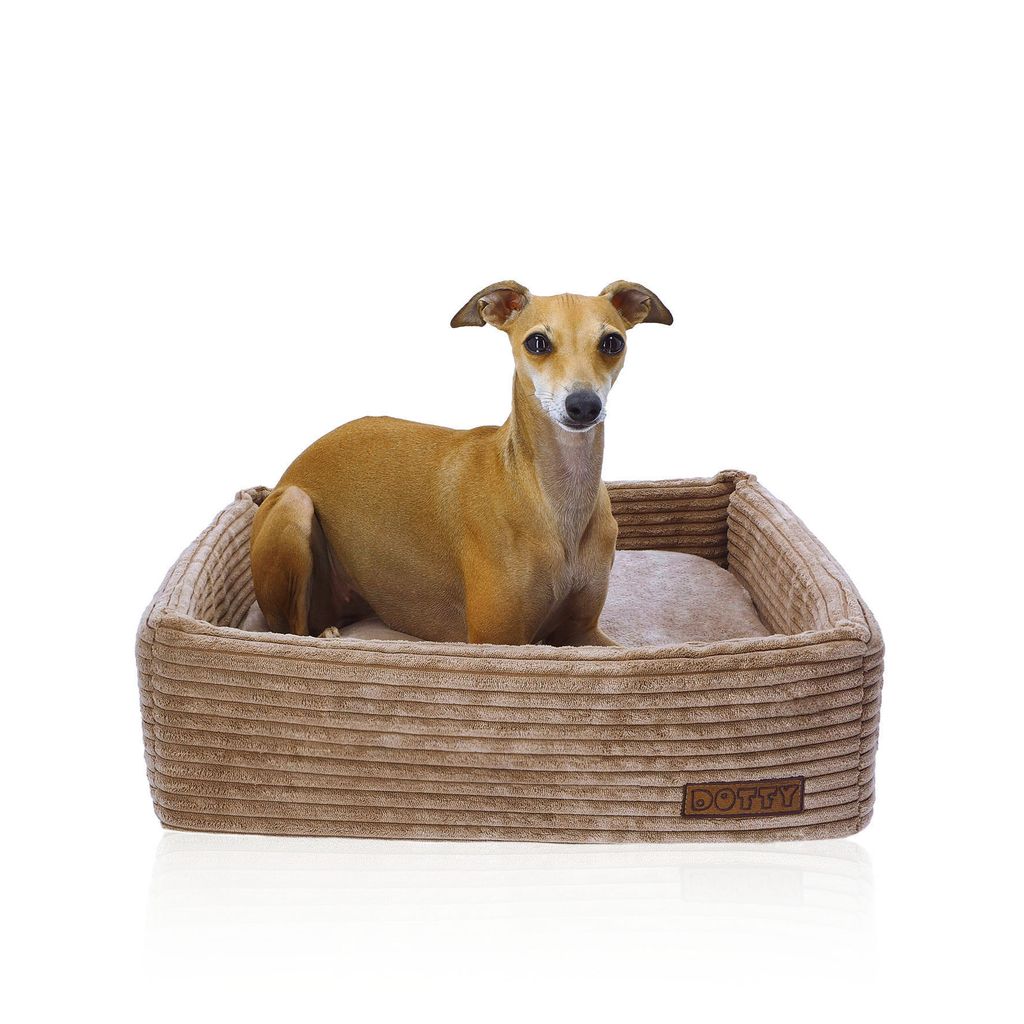 DOTTY Hundesofa CUBE Hundebett Hundekissen Tierbett Katzenbett Hundekorb Schlafplatz Größe S (42 x 42 cm)