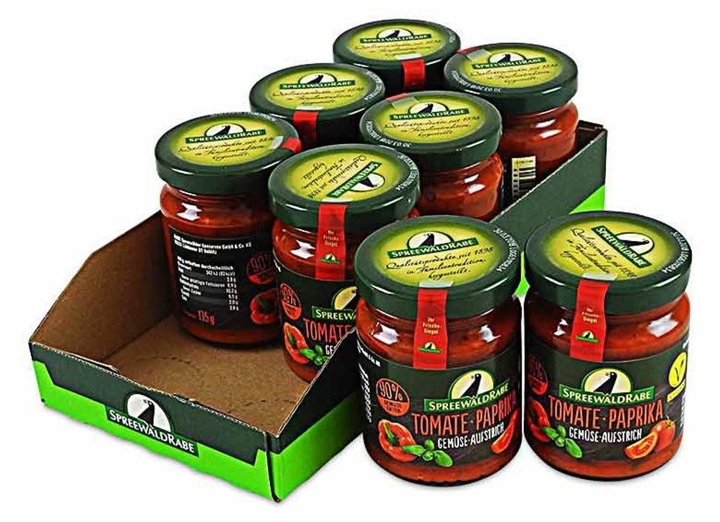 Tomate Paprika Gemüseaufstrich 8er Set (8 Gläser à 135 g) Produktbild 
