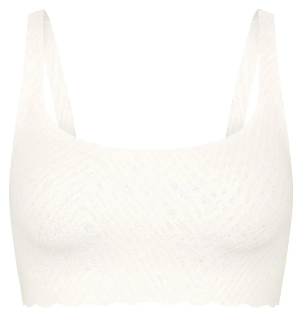 Sloggi ZERO Feel Bliss Bustier sans Couture XS Blanc Cassé Effet Seconde Peau