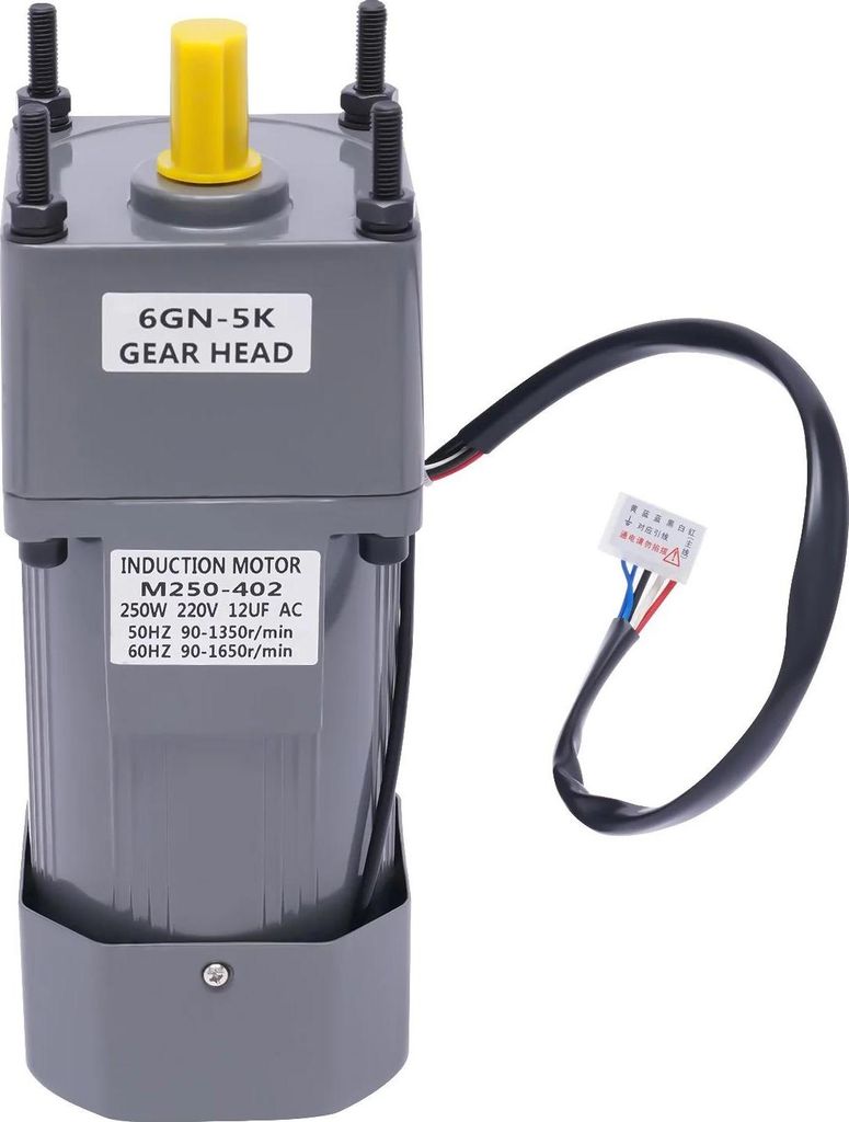AC-Getriebemotor - 250 W einphasig - 18 U/min - 220 V 50 Hz - Reversierbar - 5K/10K - 8 N·m - Stufenlose Drehzahlregelung