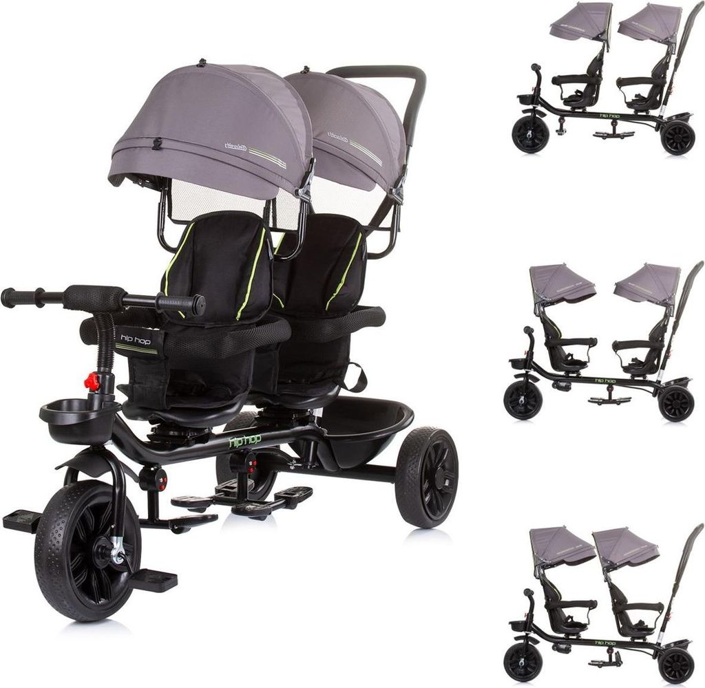 Chipolino Dreirad Tricycle Hip Hop, zwei Kinder, bis 40 kg, Produktbild 