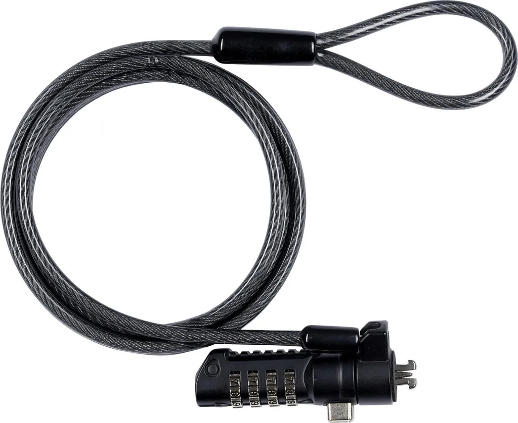 Gearlab GLB220102 Câble antivol noir 1,8 m pour PC portable et écran