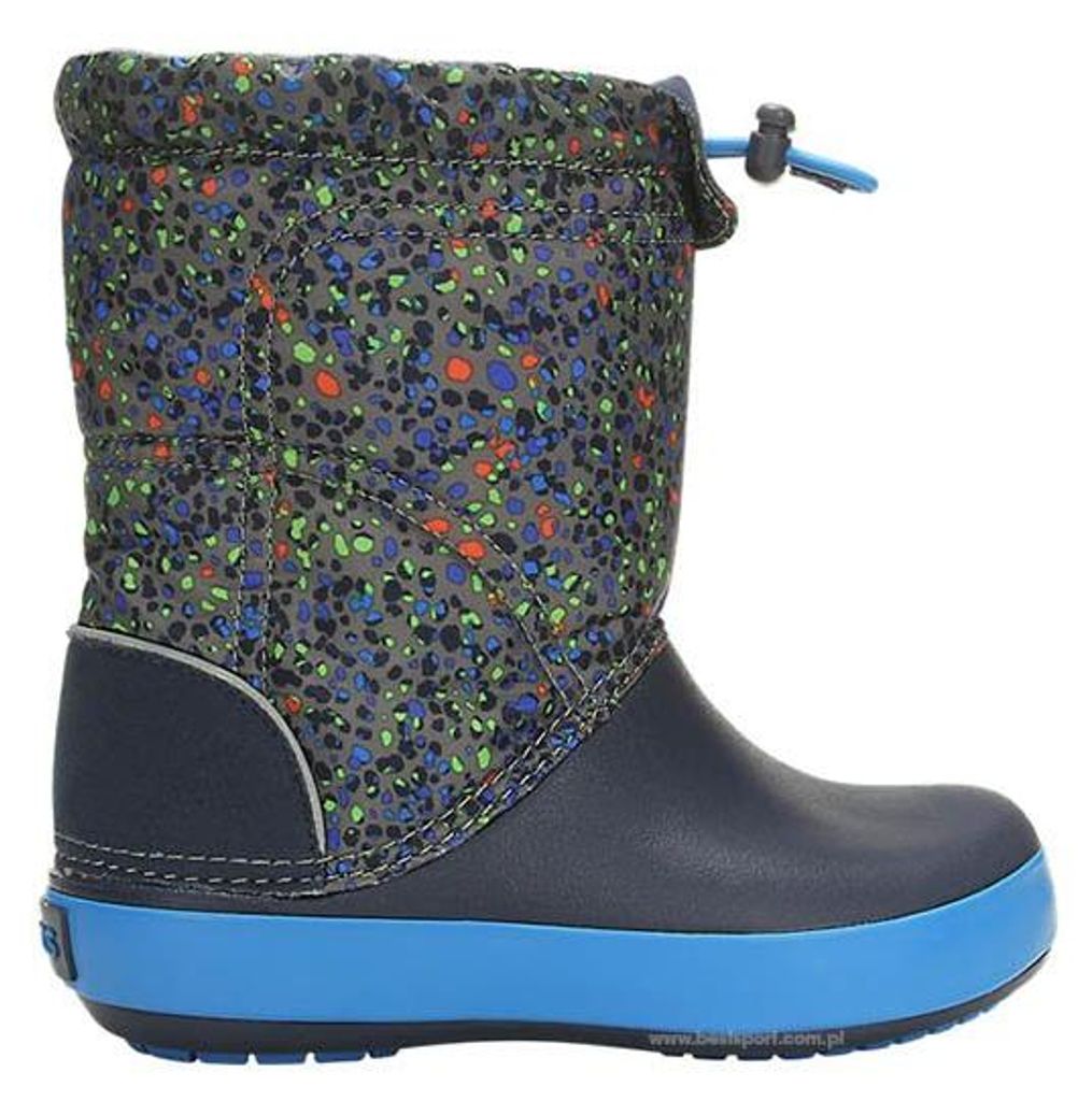 Crocs Kinder Lodge Point wasserdichte dunkelblau grau Schneestiefel 33,5