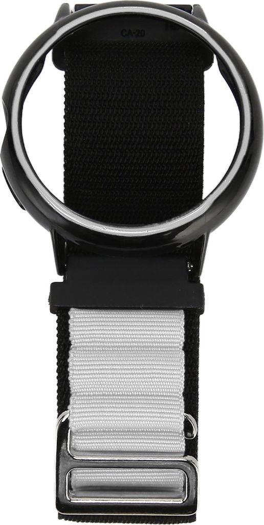 Stretch Nylon gewebt Schleife Watch Band Armband mit Kunststoff-Schutzhülle fit für Google Pixel (weiß schwarz und schwarz weiß Fall)