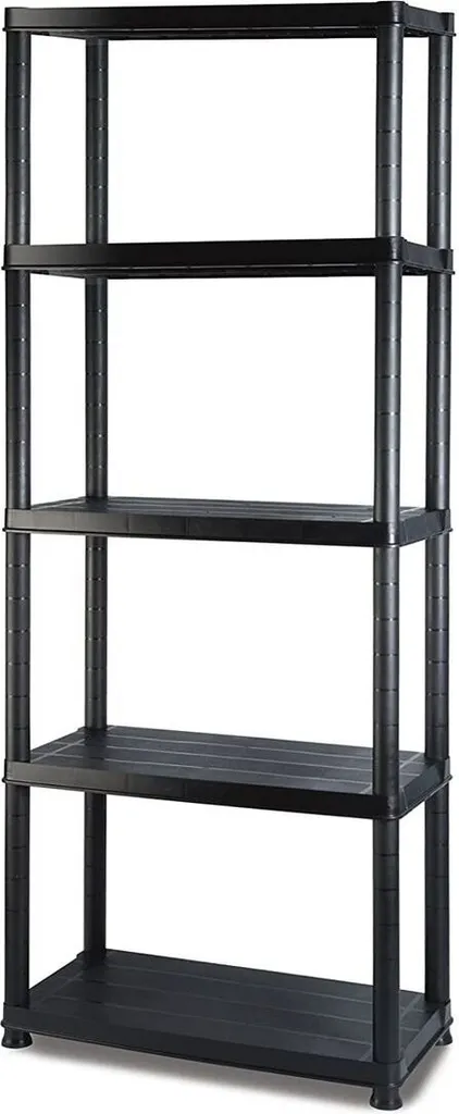 Scaffale Plastica Nero Marbueno 5 Ripiani 171cm | Salvaspazio Giardino