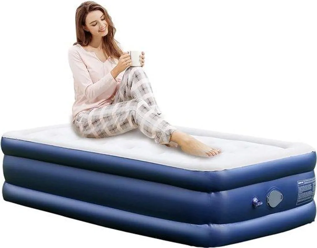 Matelas gonflable de camping auto-gonflant avec pompe portable externe