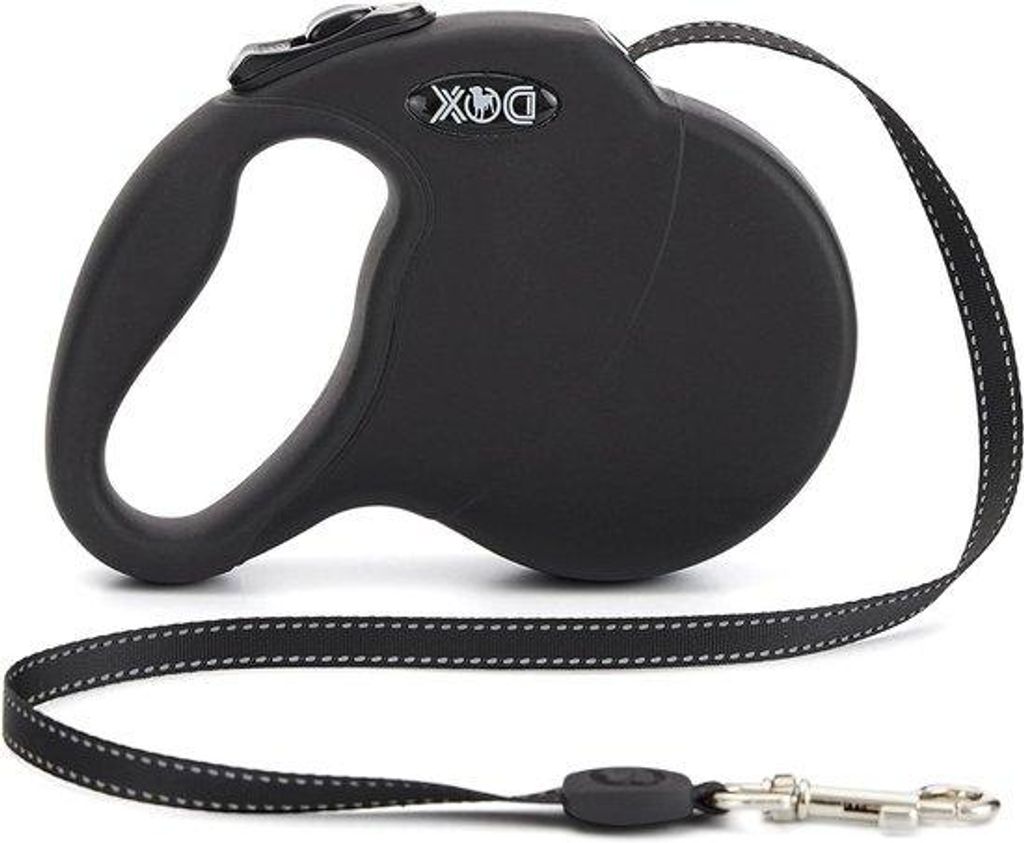 Reflektierende, ausziehbares Hundegeschirr - Für kleine und große Hunde - auch für Welpen oder Katzen geeignet - XS 3 m, max. 8 kg, schwarz