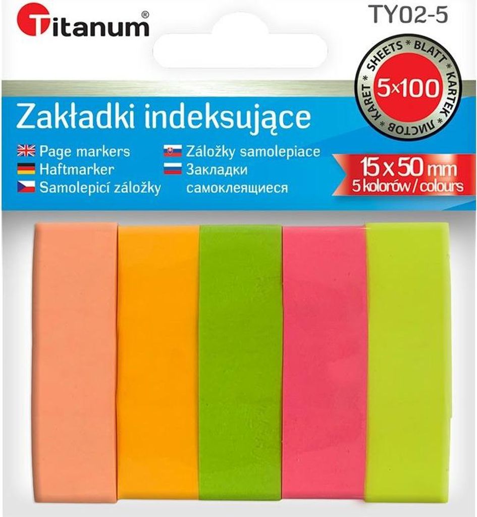 Indexierungslaschen 5k 15x50mm Titan Produktbild 