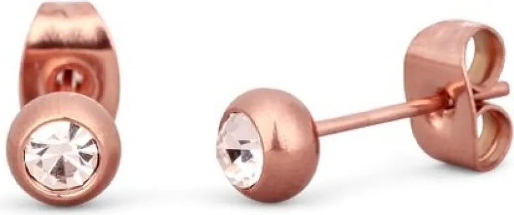 Boucles d'oreilles Vuch Gem or rose pour tenue de soirée ou bureau