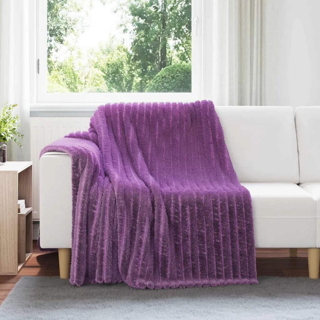 Coperte in Pile Viola vidaXL 6 pz 200x150 cm | Plaid Divano Design